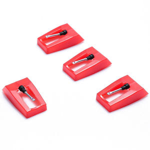 หัวเข็มเครื่องเล่นแผ่นเสียงแบบวินเทจ สีแดงทับทิม เซรามิก พร้อมหัวรับสัญญาณแบบเพียโซอิเล็กทริกอะลูมิเนียม สำหรับเปลี่ยนเข็มเครื่องเล่นแผ่นเสียงไวนิล - Product Image 5