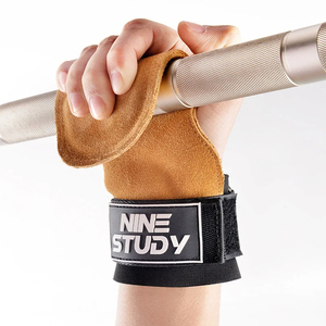 Polyester Unisex Gym Gloves Anti-Skid Palm Protection Home Use Crossfit Fitness Lifting Belts - Product Image 1