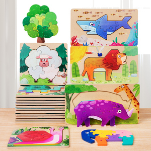 <span class=keywords><strong>Puzzle</strong></span> en bois Offre Spéciale jouet Double face scène <span class=keywords><strong>Puzzle</strong></span> éducation précoce créatif jeu cognitif jouet pour enfants - Product Image 2