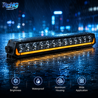 Nouvelle barre lumineuse LED RCHG 85W Amber DRL à une seule rangée, lumière de conduite auxiliaire pour SUV, camion, aventure, utilisation hors route