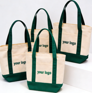 Sac fourre-tout en toile de coton personnalisé avec logo, grande capacité, épais, réutilisable, avec poignée solide, idéal pour les cadeaux - Product Image 2