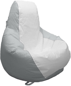 Housse de pouf moderne en cuir PU de qualité marine, résistante à l'eau et aux UV, confortable et en forme de larme pour l'extérieur - Product Image 1