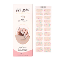 Autocollants d'ongles en gel UV semi-durcis longue durée, très populaires / Wraps d'ongles en gel à presser / Tiktok NG200261/NG200262