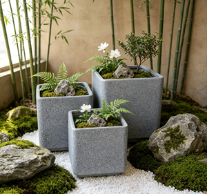 Cube Pots Home and Furniture Decor <strong>Stackable</strong> <strong>Planter</strong>/ Pot - Product Image 3