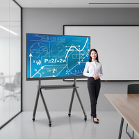 Tablero inteligente con pantalla 4K portátil, pantalla táctil LCD, pizarra plana interactiva de 65/75/86 pulgadas para procesador de vídeo LED