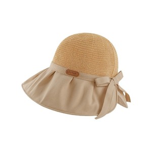 Women's Wide Brim Fisherman <b>Hat</b> <b>Summer</b> Sun Protection <b>Straw</b> <b>Hat</b> Korean Style Travel Outdoor Adult Female Polyester - Product Image 3