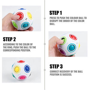 Balle de puzzle arc-en-ciel, jeu de correspondance des couleurs, jouet anti-stress, balle magique, casse-tête pour enfants et adultes, idéal pour les fêtes - Product Image 5