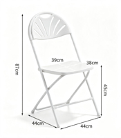 Chaise pliante en résine Easy Store avec dossier ventilé pour événements extérieurs, traiteur, mariages, sports et intérieur
