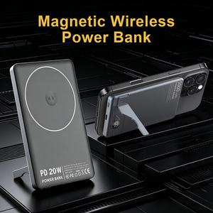 Banque d'alimentation sans fil magnétique à vente chaude, 5000 mAh, écran LED, charge rapide 20 W, mince, portable, en alliage d'aluminium, pour support - Product Image 4
