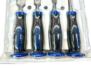 GK-F005 पेशेवर और टिकाऊ फ्लैट वुडवर्किंग चिजेल सेट, लकड़ी के लिए 4-पीसी सेट 6 मिमी 12mm18 मिमी 25 मिमी चिसेल सेट - Product Image 2