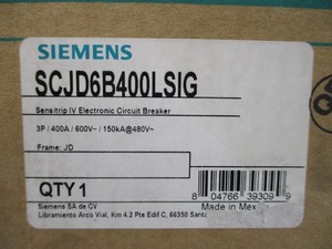 Disjoncteur SCJD6B400LSIG Série SCJD 600V 400A PLC - Product Image 1