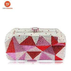 Fabrik Großhandel Bunte Kristall Strass Abend tasche Frauen Clutch Handtasche für Party