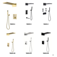 Pommeau De douche Piano à affichage numérique de luxe et système de robinet mélangeur bain ensemble De douche en laiton