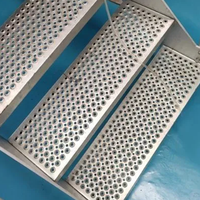 Panneaux de passerelle et marches d'escalier en métal perforé, acier durable, revêtement en zinc, fournisseur chinois