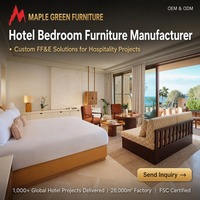 Ensemble de meubles de chambre d'hôtel 5 étoiles de luxe moderne en bois massif avec tissu en lin personnalisable Garantie de 10 ans