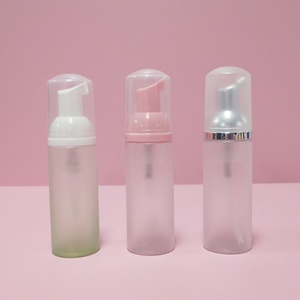 60ml/50ml <b>Empty</b> Black White Pink Foam Pump Sprayer Facial Cleanser & Eyelash Soap PET <b>Bottles</b> with Custom Logo - Product Image 4