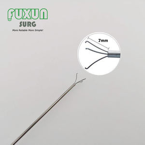 คีมจับก้อนนิ่วแบบมีด้ามจับรูปตัวยู <span class=keywords><strong>3</strong></span> ขา สำหรับการส่องกล้องทางเดินปัสสาวะแบบกึ่งแข็ง ขนาด 580 มม. ผลิตจากสแตนเลสคุณภาพสูง ยี่ห้อ Fuxun แบบสั่งทำพิเศษ ใช้ซ้ำได้ - Product Image 2