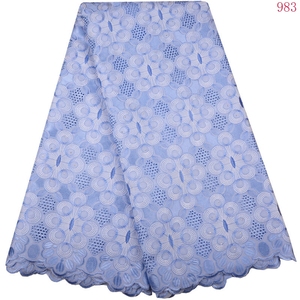 Ultime Svizzero Tessuto di Pizzo di Cotone Africano 2020 Traspirante Nigeriano Svizzero Del Voile Del Cotone Tessuti di Pizzo Con Le Pietre Per Il Cucito 1900 - Product Image 3