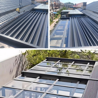 Auvent de toit rétractable extensible en alliage d'aluminium pour extérieur, télécommande intelligente, résistant au vent, électrique, anti-UV, imperméable