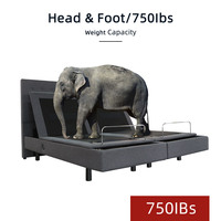 Healthtec Lit Intelligent Zéro Gravité, Grand Lit Double (King Size) Séparé avec Sommier Articulé Électrique