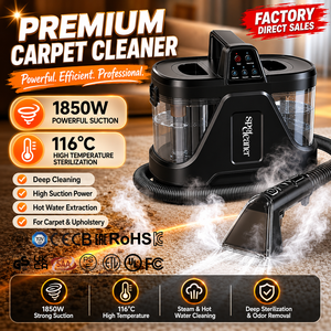 Nouvelle Offre 2026 : Nettoyeur Vapeur Professionnel pour Tapis et Tissus, Machine de Nettoyage <span class=keywords><strong>en</strong></span> Profondeur Humide et Sèche, Certifiée CE CB EMC, pour Voitures et Canapés - Product Image 1