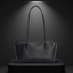Sac fourre-tout en cuir véritable noir pour femme, sac à main à bandoulière avec fermeture éclair, grande capacité, résistant à l'eau, pour le shopping et les voyages - Product Image 3