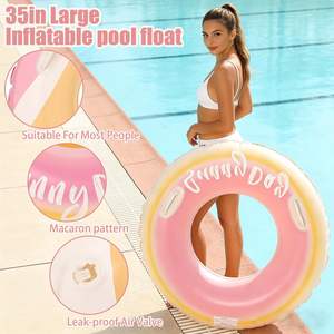 Flotador Inflable de PVC con Forma de Helado, Anillo de Natación para Niños, Juguetes para Fiestas de Piscina y Playa de Verano - Product Image 3