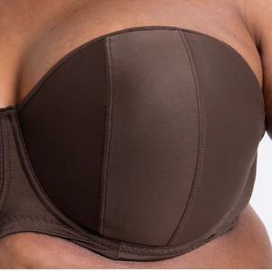 บราไร้สายแบบเต็มคัพ ไซส์พลัส คอสูง ดันทรง สวมใส่ได้ทุกวัน มีฟองน้ำเสริม ทรงเว้าสูง ผลิตจากโพลีเอสเตอร์ ไซส์ 34-42 DD E F FF G GG H HH J - Product Image 3