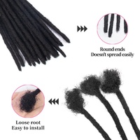 Vente chaude Afro Kinky Cheveux Humains Loc Extension Largeur (0.3-0.6cm) Crochet Dreadlock Tressage Cheveux