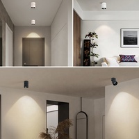 LOSO Angle de faisceau Design pliable Store Office Aluminium Plafond 10W 15W 20W Spot LED monté en surface