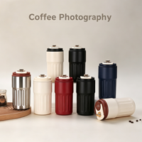 Nouveau Style de mode 316 tasse à café en acier inoxydable isolé voyage gobelet à eau tasse à café avec couvercle d'affichage de la température