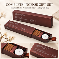 Ensemble de bâtonnets d'encens portables pour voyage, tube en acrylique transparent, bouchon en liège, 10g, format de poche, parfum naturel, aromathérapie, vente en gros, OEM