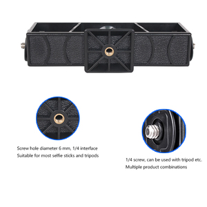 Ba-vị trí 1/4 vít điện thoại di động đứng Clip đa-đầu sống khung di động ổn định điện thoại chủ - Product Image 6