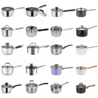 Casserole multifonctionnelle en acier inoxydable Golden Key de 20 cm, cuiseur à œufs, friteuse, marmite à soupe, couvercle en verre, poignée courte, personnalisable