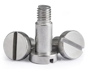 Vis à tête fraisée à fente en acier inoxydable de haute précision, galvanisée, M8 1/4-20, avec épaule, jeu de vis à tête ronde - Product Image 3