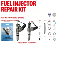 6505003 Kit de Reparación M11/N14 para Conjuntos de Inyectores Serie KMS-M11/N14, Juego de 14 Piezas