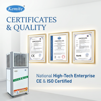 Aire Acondicionado Industrial Kemite Smart Control con Compresor Scroll R410A, Enfriamiento Evaporativo, Sistema HVAC AHU Split para Uso en Fábrica