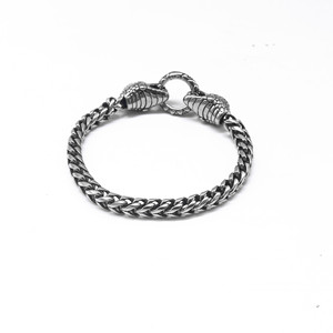 Yunnique Pulsera de cadena con cabeza de serpiente, plata tibetana, unisex, diseño de animales, joyería de regalo - Product Image 3