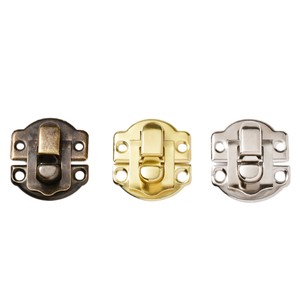 Petite boucle de fer à fermoir pour boîtes en bois, cadeaux, thé, montres – Bronze, Jaune, Argent – Quincaillerie durable de style traditionnel - Product Image 5