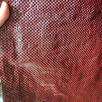 Penutup Tanah Ramah Lingkungan Warna Merah dan Hitam, Kain Tenun PP Anti Rumput dengan Layanan Pemotongan