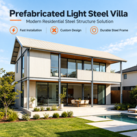 Villa préfabriquée en acier léger GloStar, structure en acier personnalisée pour les projets de construction résidentielle moderne