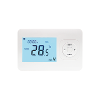 Thermostat intelligent programmable hebdomadaire mural TELIN AC8048 à piles - Plage de points de réglage de -5 à 30°C - Pièces pour chauffage au sol