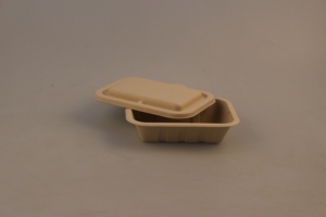 Anpassbare 400ml biologisch abbaubare weiße Einweg-Zuckerrohr pulpe zum Mitnehmen Box Besteckset zum Mittagessen - Product Image 2
