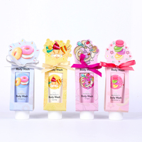 Label privé Noël Enfant Arbre à Thé Lait de Chèvre Curcuma Beurre de Karité Vitamine C Hydratant Exfoliation Parfum Moussant Gel Corporel