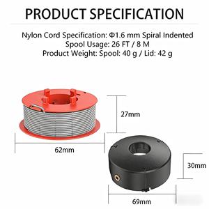 F016800175 Trimmer Line Spool Head 1.6mm 26FT/8m For Bosch Grass Trimmer ART 23/26/30 COMBITRIM ART 23/26 EASYTRIM - Product Image 4