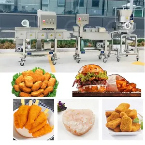 Industrial Chicken Nuggets Hamburger Patty Making Machine Meat Burger Patty Forming Production Line