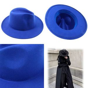 Custom High Quality Wide Brim Panama With Logo Women Wholesale Wool Felt Classic Party Fedora <b>Hats</b> Men - Product Image 4