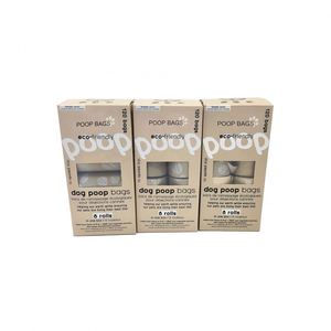 Sacs écologiques biodégradables et compostables pour déjections canines en amidon de maïs avec étiquette personnalisée - Product Image 3