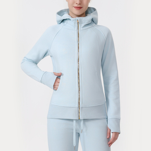 USA Warehouse Windproof Yoga <b>Hoodie</b> Women Moisture Wicking Gym Sweatshirt Quick Dry Lightweight <b>Workout</b> <b>Hoodie</b> For Sports - Product Image 4