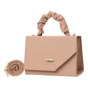 Borsa a Tracolla da Donna Cailin in Microfibra Sintetica Color Nude Stile Moderno Accessorio per il Trucco - Product Image 1